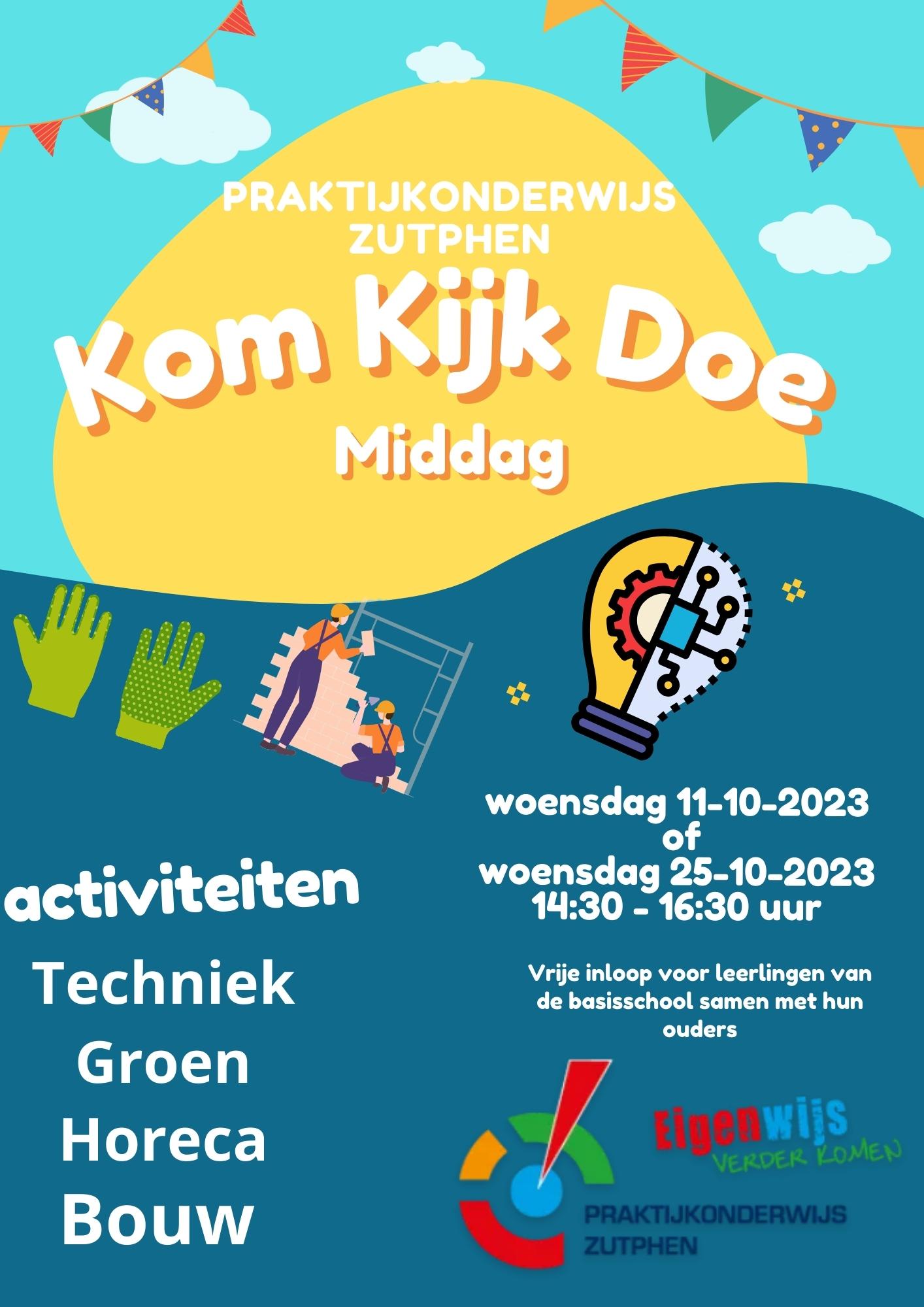 Poster Kom-Kijk-Doe middag Tim Ilbrink